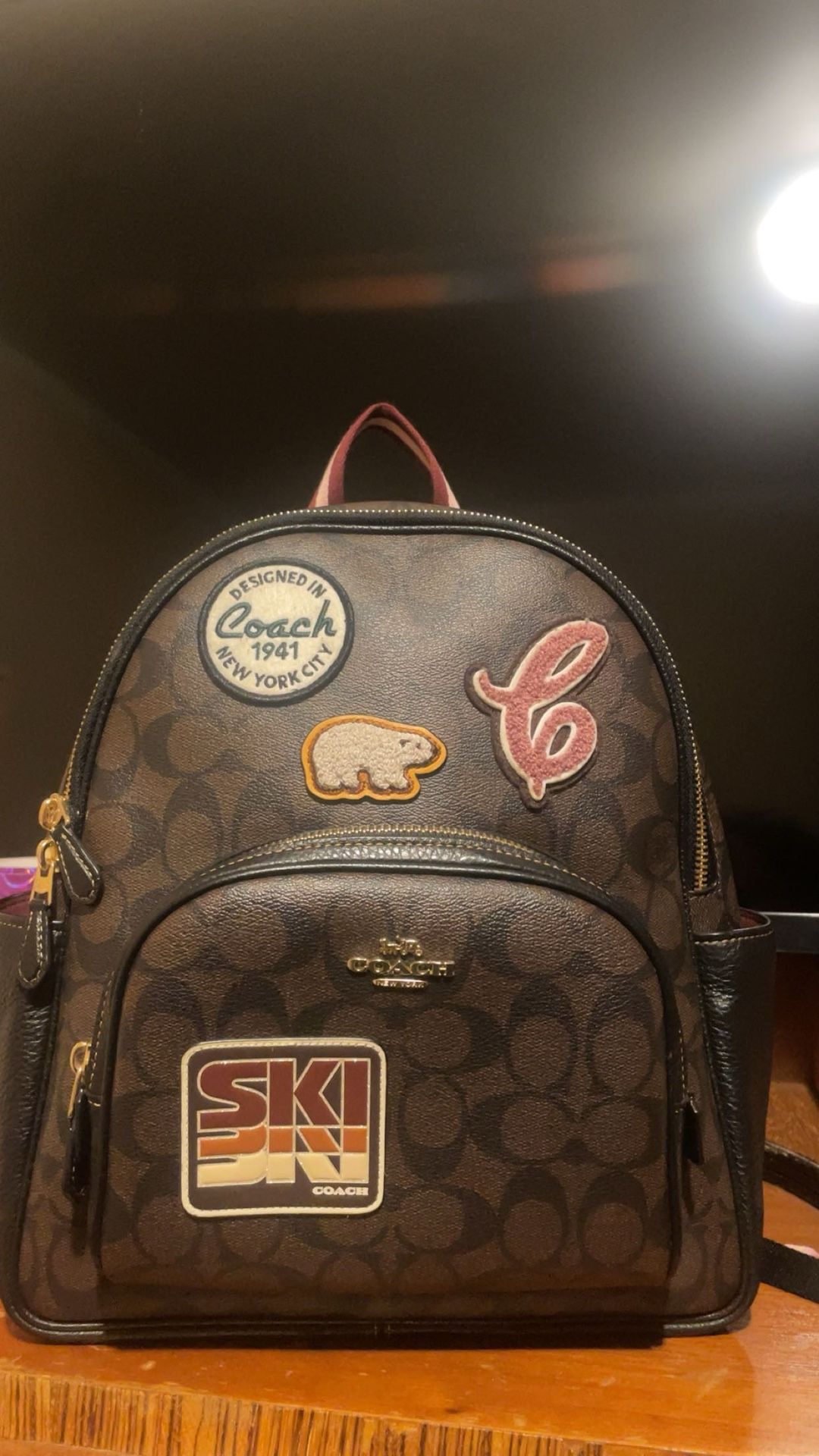 Coach Court Backpack With Ski Patched