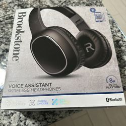 Brookstone Voice Assistant Wireless Headphones 