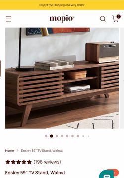 Mopio Ensley 59” TV Stand (Walnut) NIB Mid-Century Modern Furniture