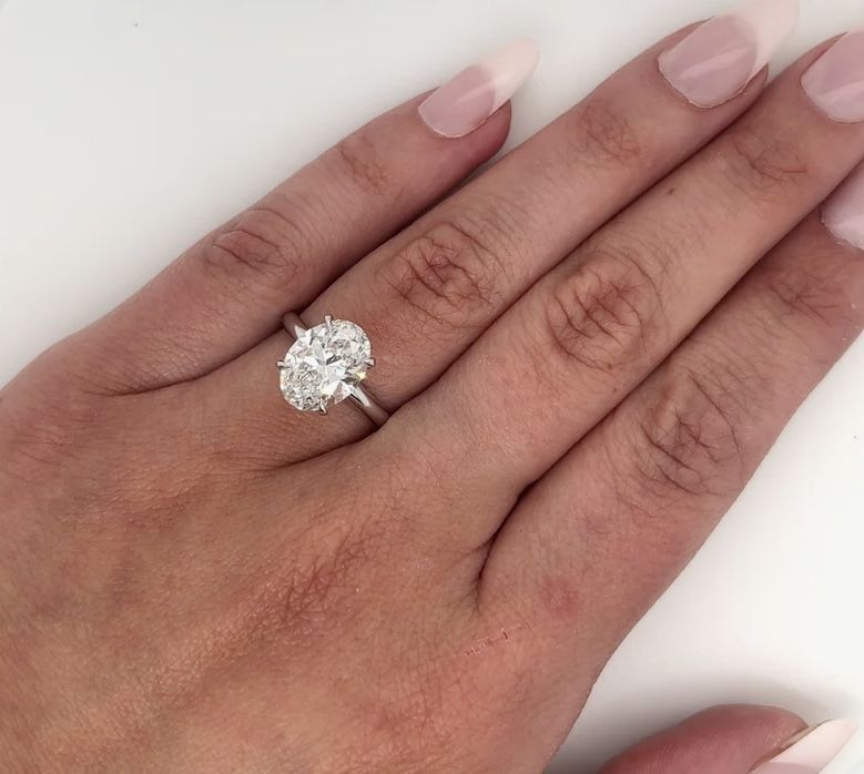 NEW! 3CT. Oval Cut, Certified Natural Moissanite Gemstone Engagement Ring, Please See Details ❤️