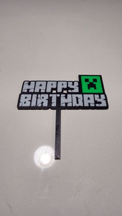Happy birthday topper Minecraft