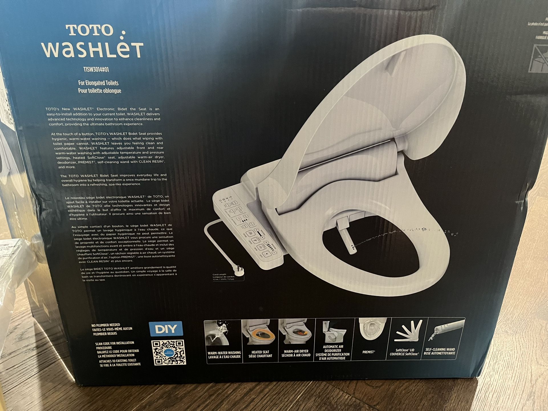 Toto Washlet Elongated Bidet Seat Model T1SW301401 for Sale in
