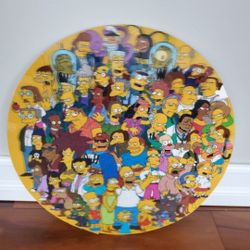 Simpsons Round Puzzle. One Of A Kind Collectible Puzzle. 