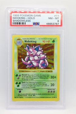 Pokemon Nidoking Shadowless PSA 8