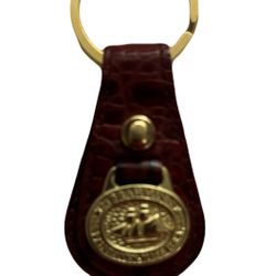 Vintage Brahmin Keychain Fob With Gold Accent Logo