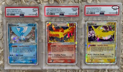 PSA 9 Mint Pokemon Legendary Birds EX-Holo Set