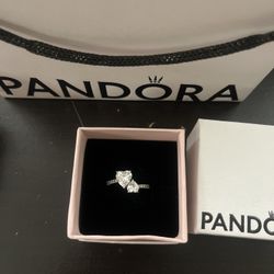 Pandora 2 Hearts Ring 