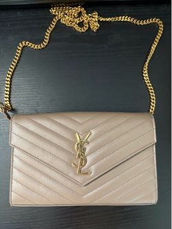 YSL Saint Laurent Monogram Large Wallet on Chain