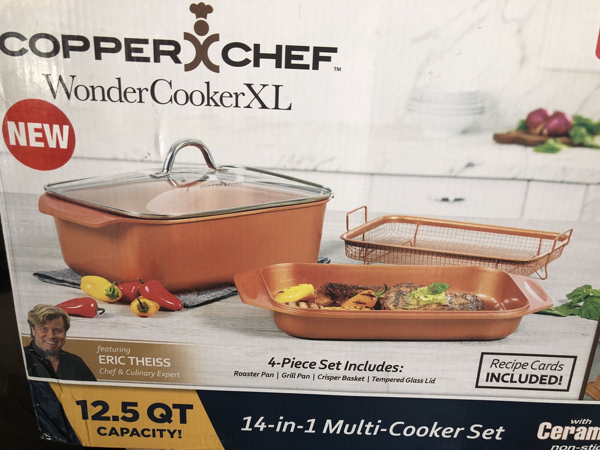 New never opened Copper chef 14-in-1 cooker set