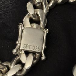 148.5 gram 10mm 22 Inch 925 Sterling Silver Cuban Link Chain