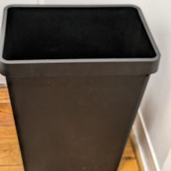 Black Rectangular Trash Can New