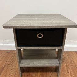 Small Side Table With Fabric Drawer (2 Available)