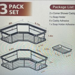 A new, still in box, Maxiffe all in one corner shower caddy.