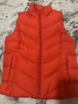Orange Puffer Vest 