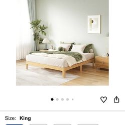 Wood Bamboo Box Frame King Size 