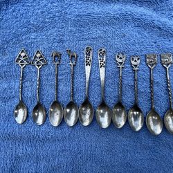 10 Middle Eastern or Asia area souvenir spoons