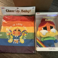 Crybaby Cheer Up Baby Plush Doll & Tote Bag Bundle