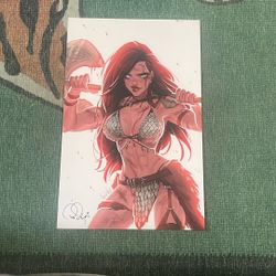 Babs Tarr Red Sonja Print Signed