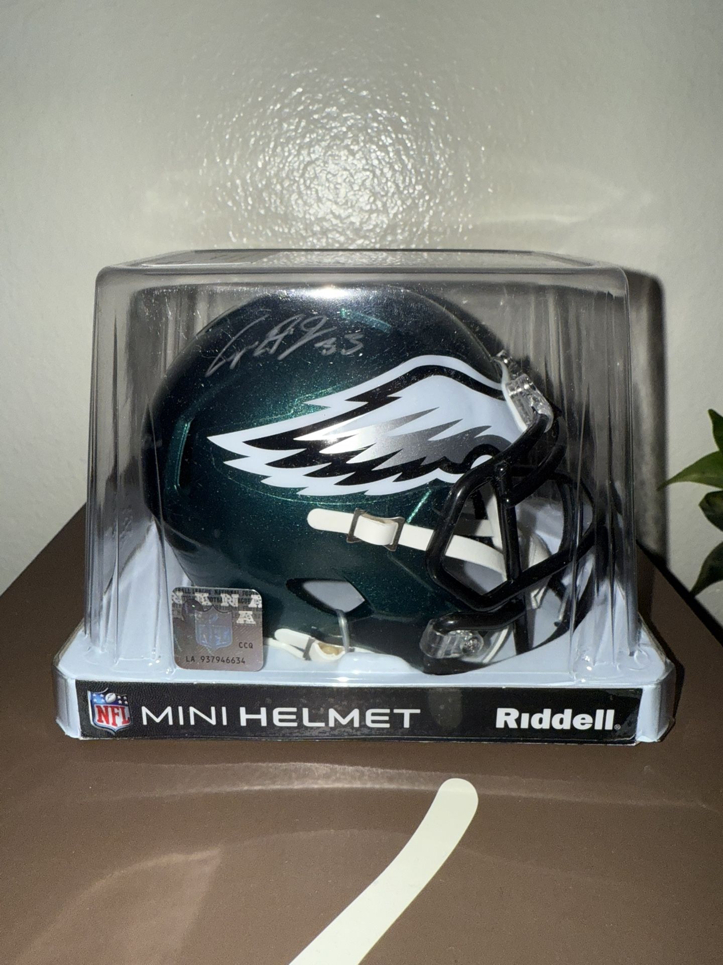 Signed Cooper DeJean Mini Helmet