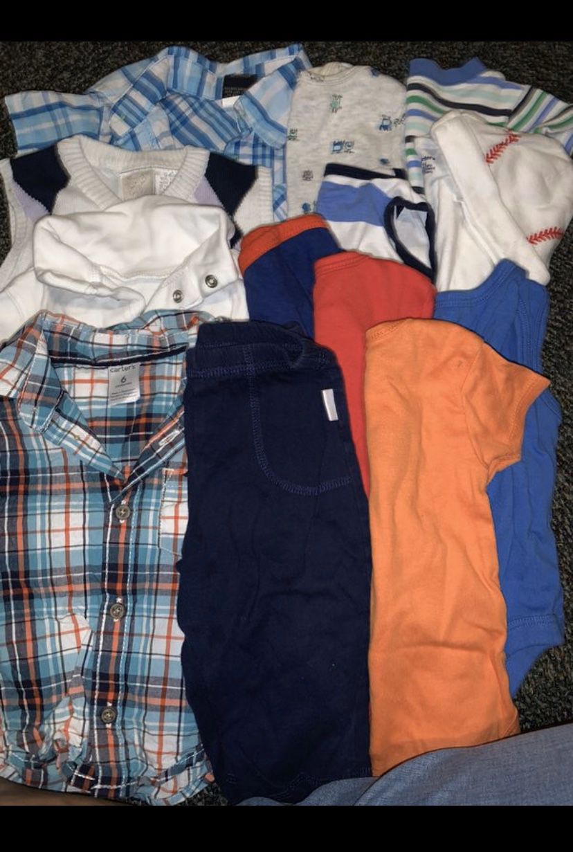 3-6 months Baby Boy Clothes w/ mits, sock, shoes etc