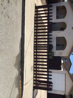 Bare wood fence painting