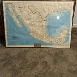 Framed Mexican Map