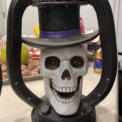 Large Heavy Ceramic Skull Lanterns