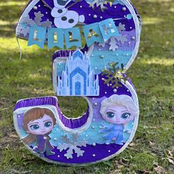 Number 3 Frozen Piñata