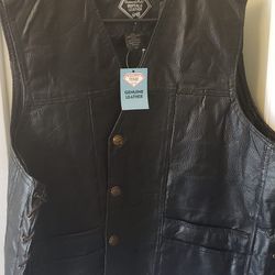 Motorcycle Vest Leather Jacket 