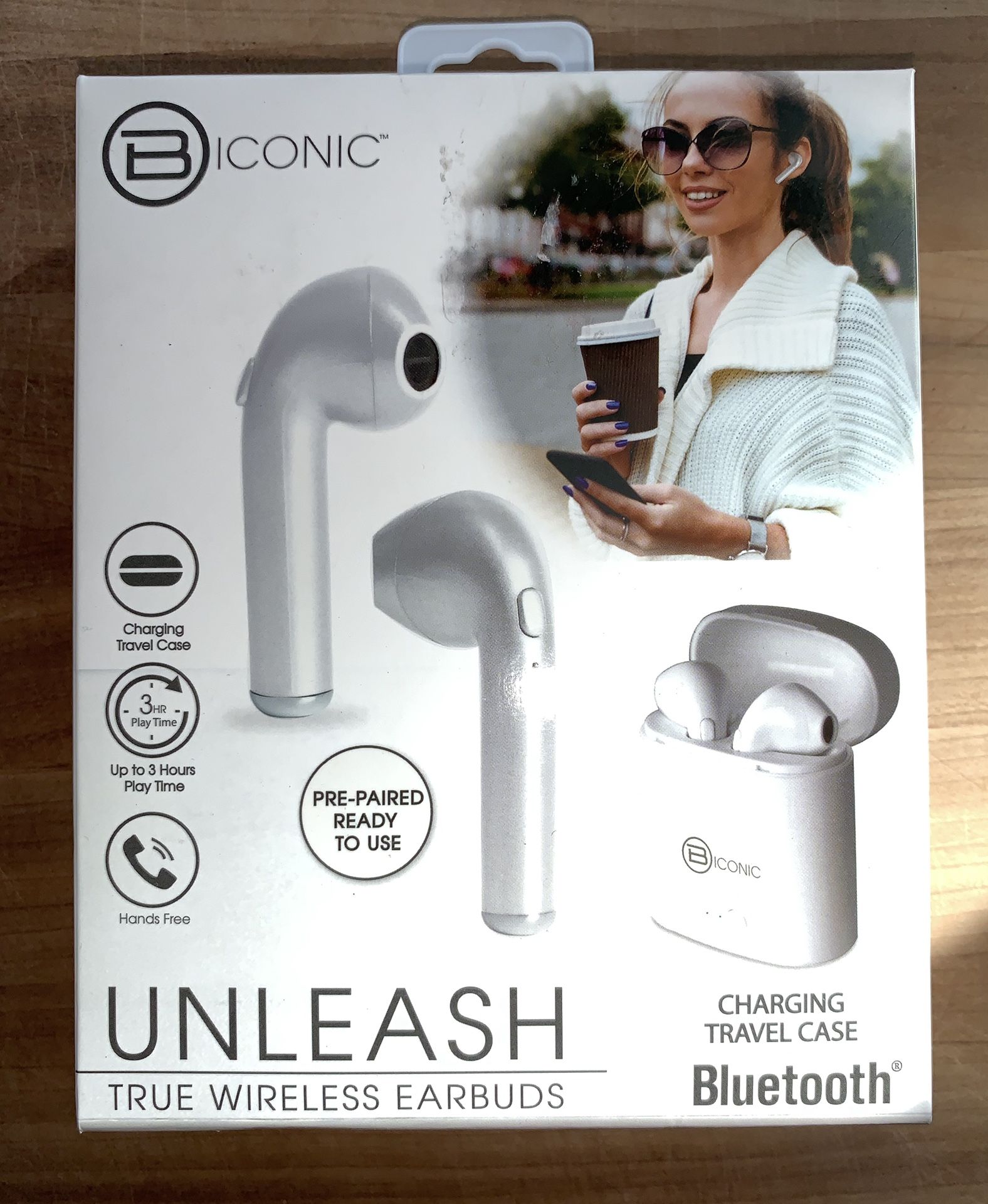 Biconic Wireless Earbuds Bluetooth Headsets, Bluetooth Earbuds, True Wireless Earbuds Stereo In-Ear Earpieces with 2 Built-in Mic