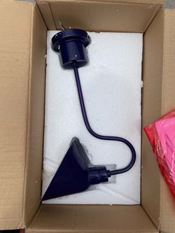 4 navy Anthropologie exterior lights