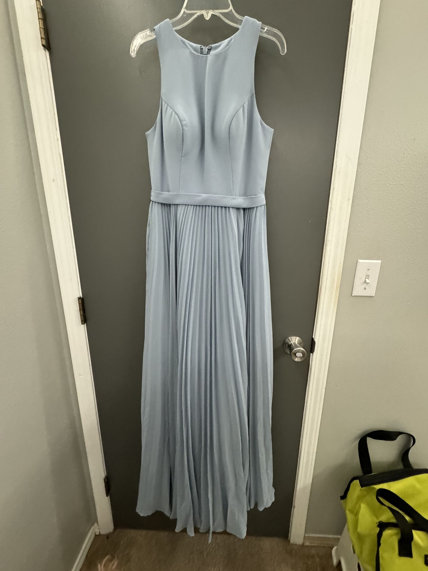 Dusty blue Azazie Bridemaid Dress