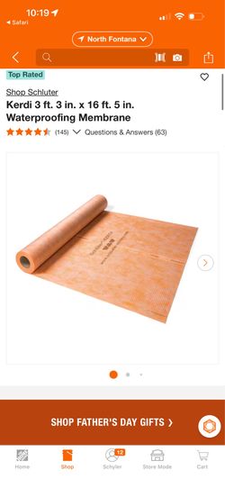 New Kerdi waterproofing membrane