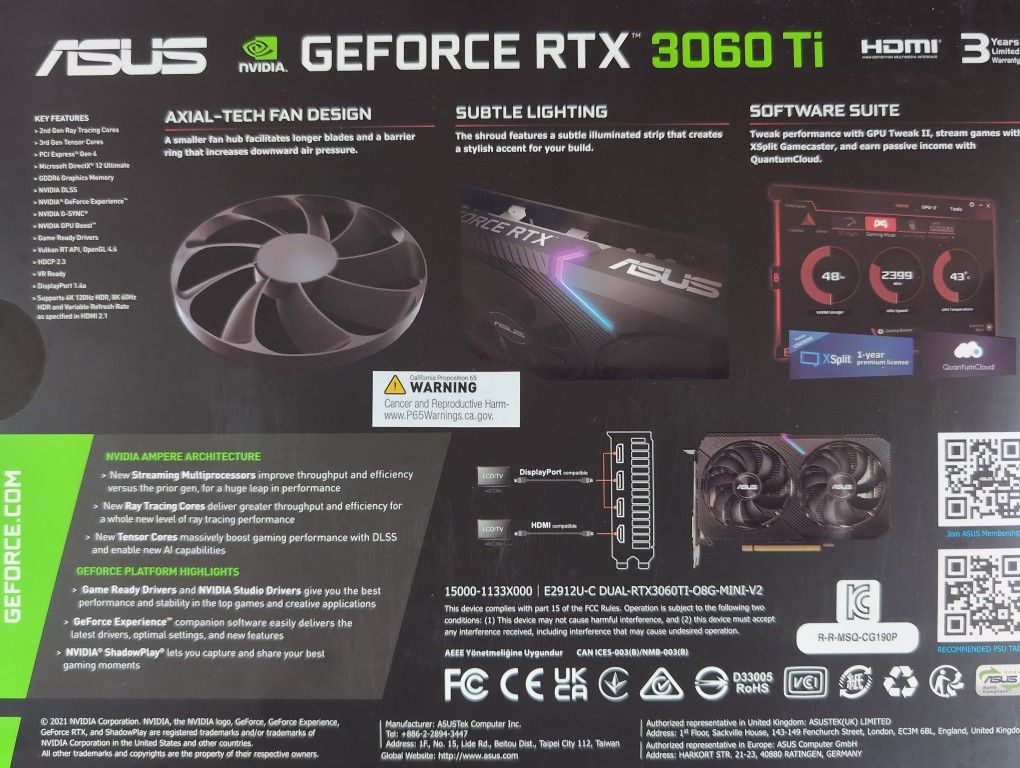 Asus GeForce RTX 3060 Ti Dual Mini