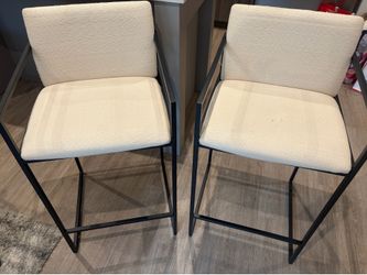 Cream Barstools Set (2)