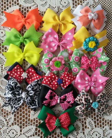 Hair bow lot