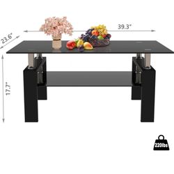 Rectangular Glass Coffee Table 