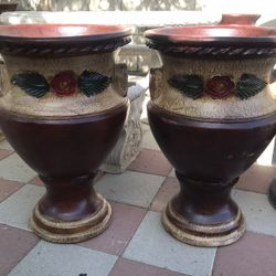New Flower Pots Made Out Of Clay 28in H X 18in W 