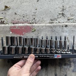 Snap On Metric 3/8 Socket Set Chrome