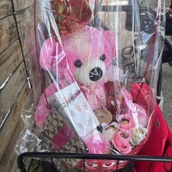 Pink Bear For Valentines Day 