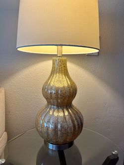 Mosaic Gourd Gold Table Lamp with Shade