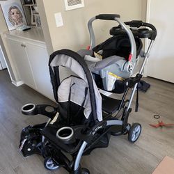 Sit And Stand Infant Car Seat And Stroller 
