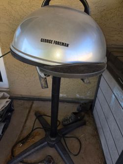 George Foreman Indoor/Outdoor Electric Grill with Stand