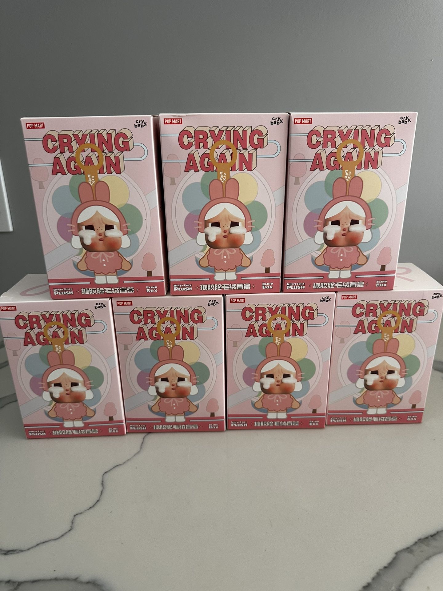 Pop Mart Crying Again Vinyl Face Plush Blind Box Authentic Cry Baby