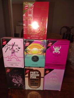 Lot of 7 Eau de Parfum Spray Bottles 3.4 fl oz