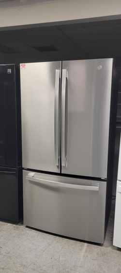 GE French Door Fridge – Stainless, Bottom Freezer