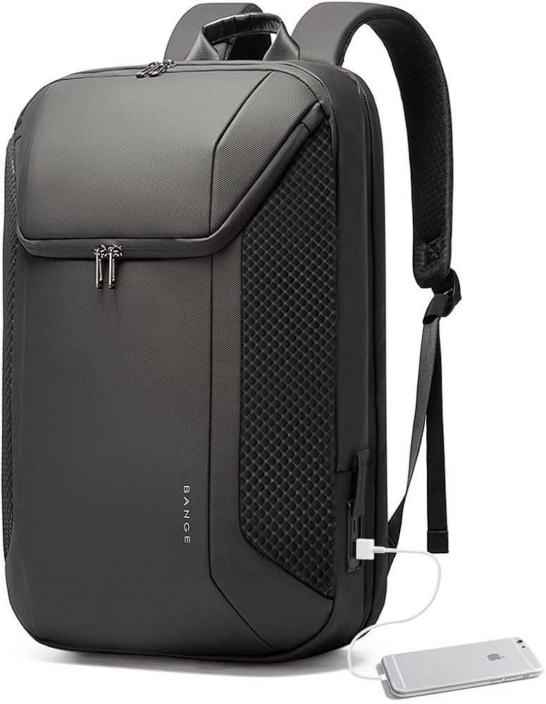 BANGE Smart Business Laptop Backpack Waterproof can fit 15.6-17.3 Inch Laptop with 3.0 USB charging port for men and women