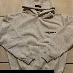 essentials hoodie, light oat, medium