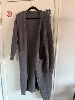 Long Dark Grey Cardigan