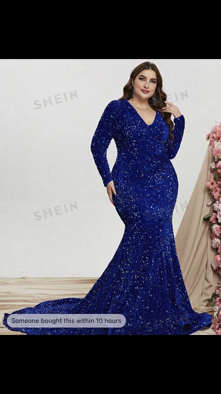 Blue Prom Formal Dress 2XL 